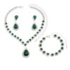 Celestial Elegance Bridal Jewelry Set – Necklace, Earrings & Bracelet