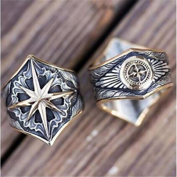 1f5dc89f-ea90-47db-a161-fa140315823f.jpg Two-Tone Vintage Glyph Ring – Bold & Stylish