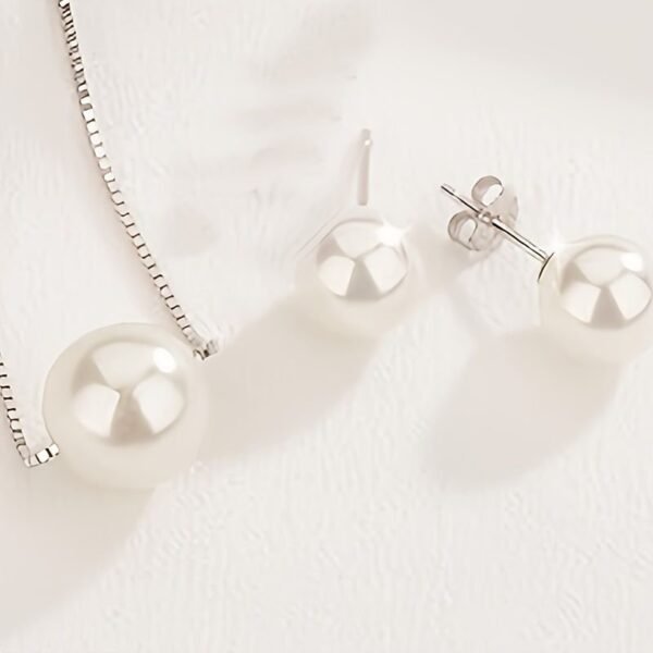 Single Pearl Necklace – 14K Gold-Plated Elegant Chain