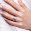 Radiant Zircon Curve Ring – Elegant Sparkle