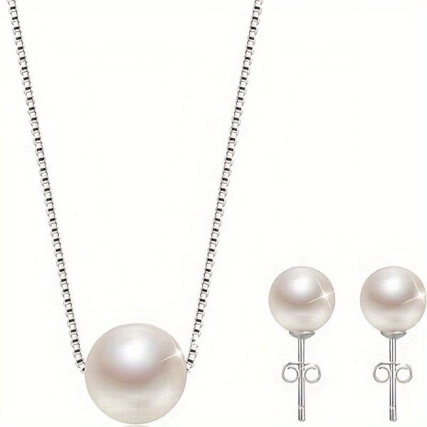 Single Pearl Necklace – 14K Gold-Plated Elegant Chain
