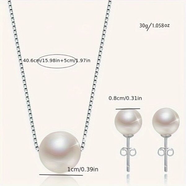 Single Pearl Necklace – 14K Gold-Plated Elegant Chain