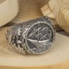 Embossed Sailboat Ring – Bold Nautical-Inspired Band